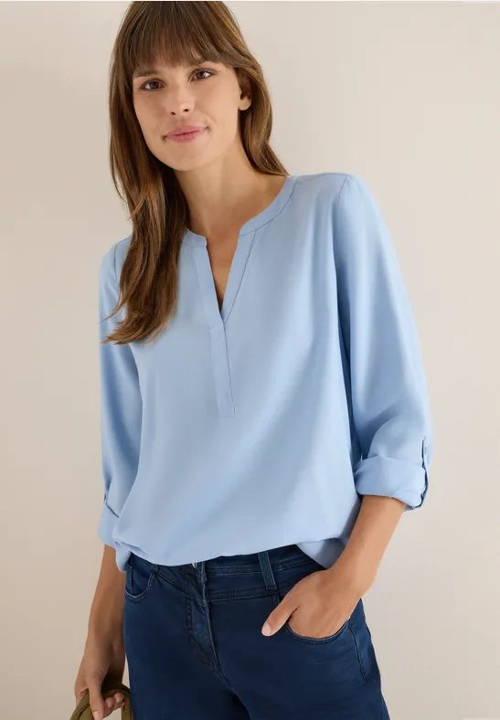 Bluse in Unifarbe