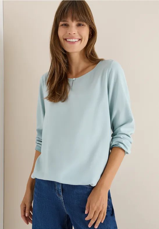 Bluse in Unifarbe