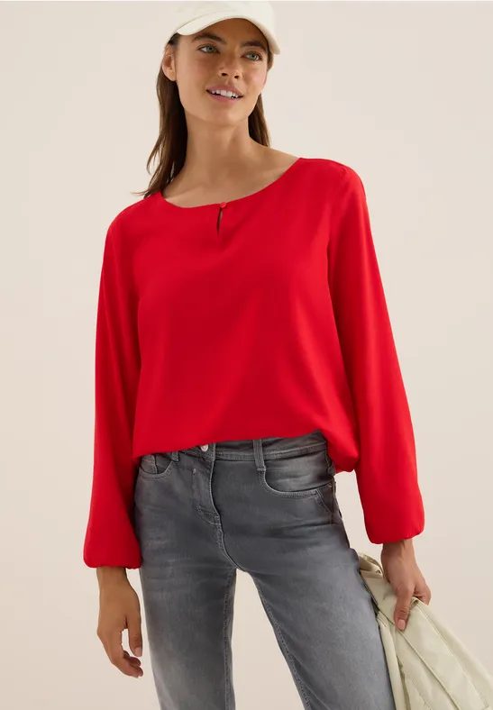 Bluse in Unifarbe