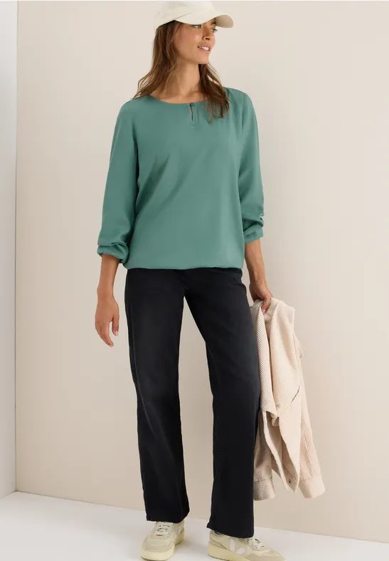 Bluse in Unifarbe