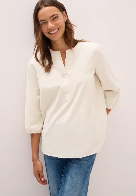 Split Neck Cordbluse