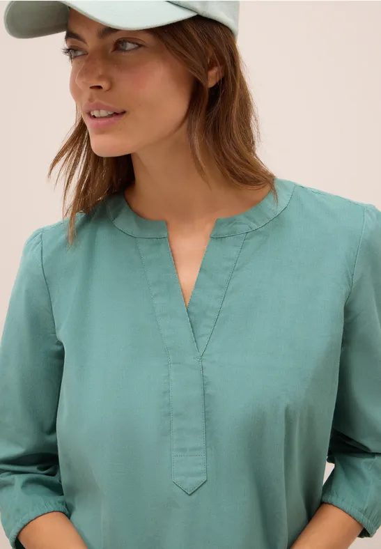 Split Neck Cordbluse