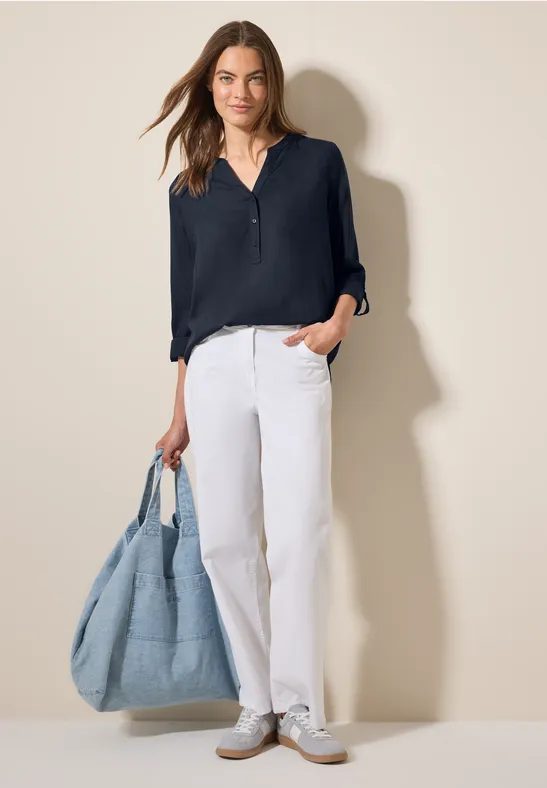 Bluse in Unifarbe