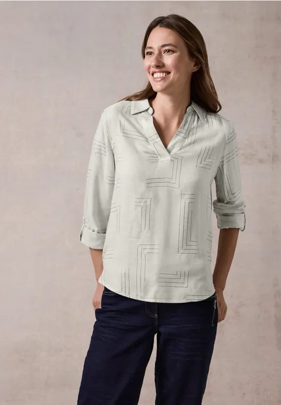 Bluse mit Folienprint