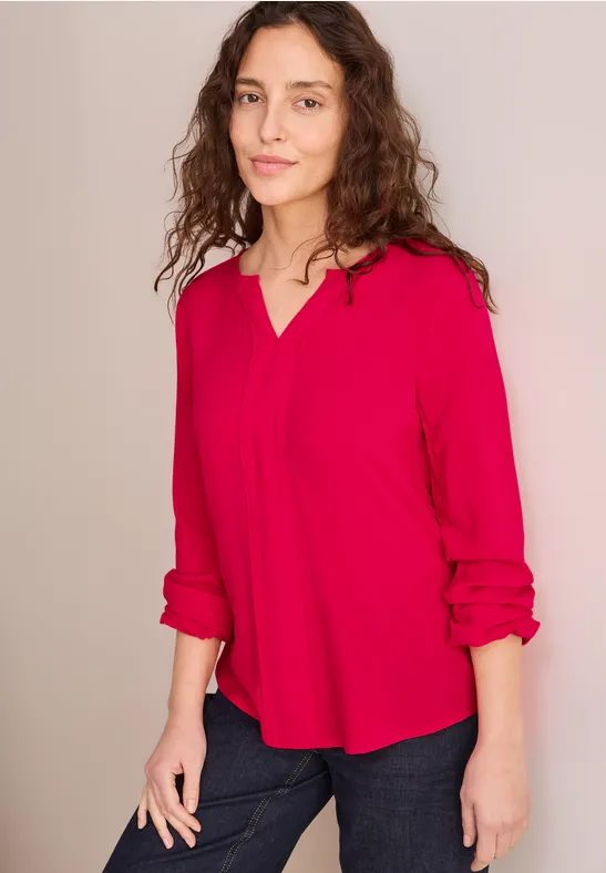 Bluse in Unifarbe