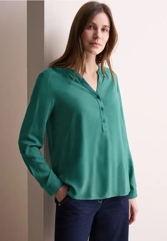 Bluse in Unifarbe