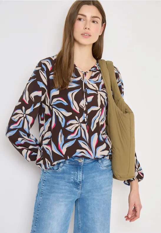 Langarm Bluse mit floralem Print