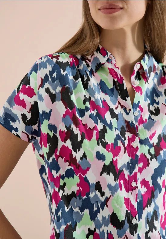 Dropped Shoulder Blusenshirt mit Print