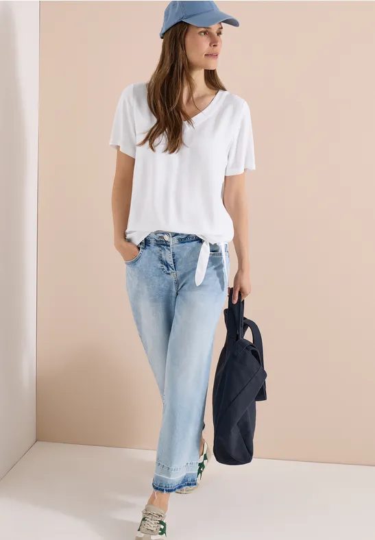 Blusenshirt mit V