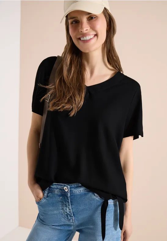 Blusenshirt mit V