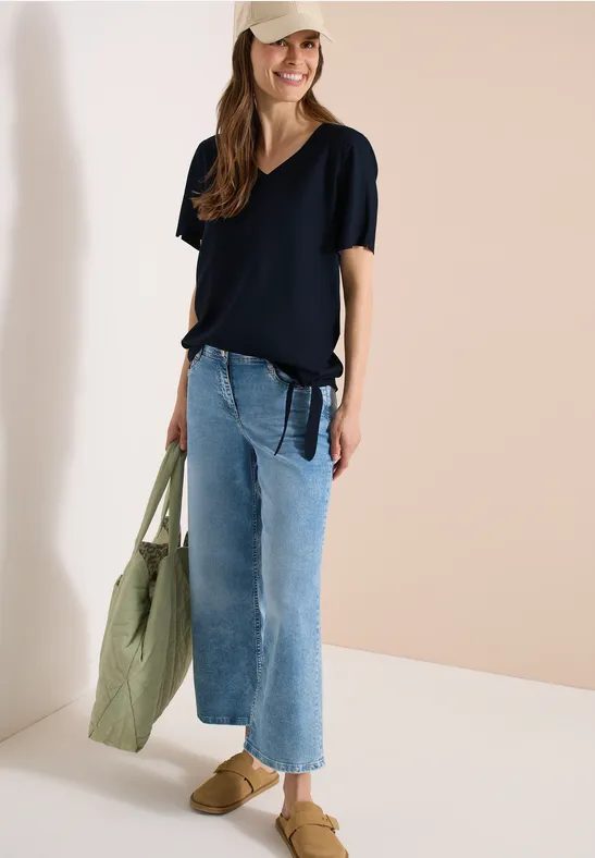 Blusenshirt mit V