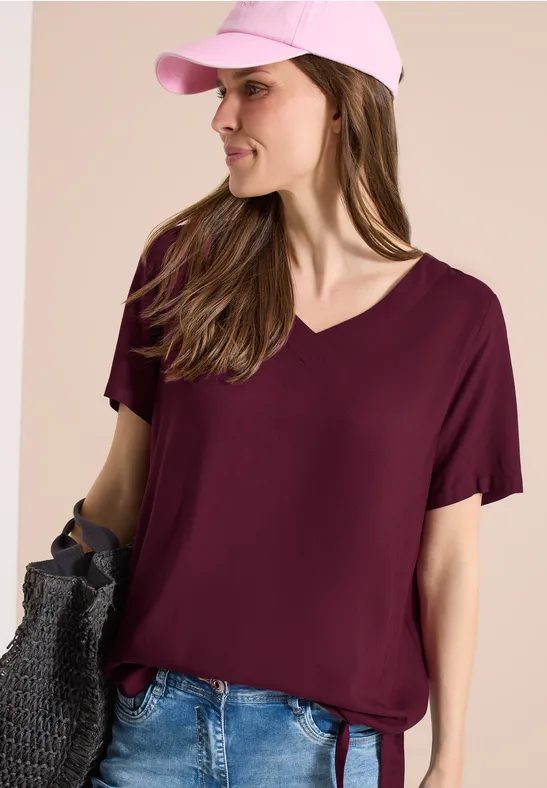 Blusenshirt mit V