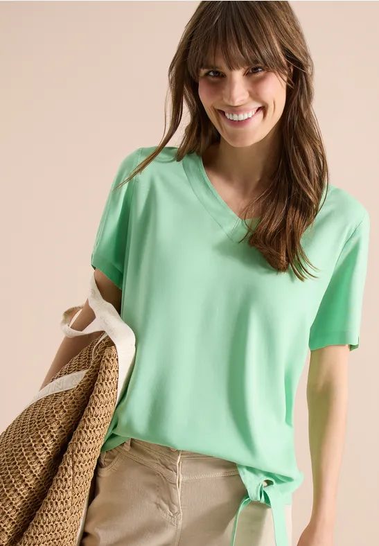 Blusenshirt mit V