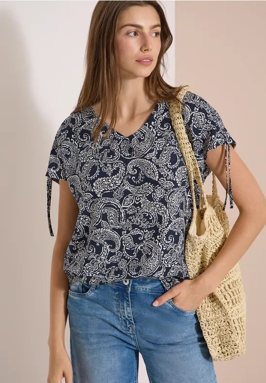 Blusenshirt mit gerafftem Detail