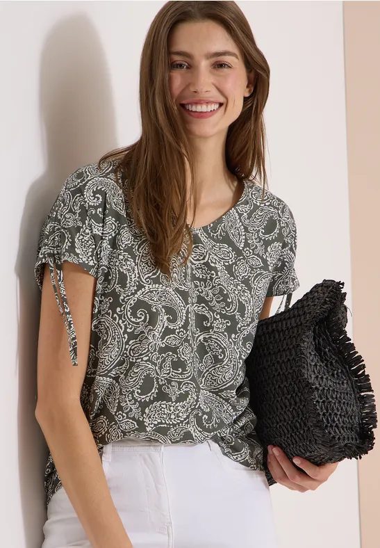 Blusenshirt mit gerafftem Detail