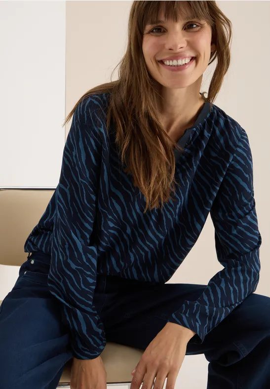 Bluse mit Zebra Print