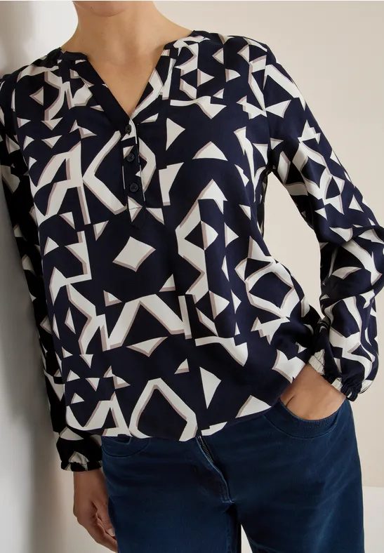 Gemusterte Bluse