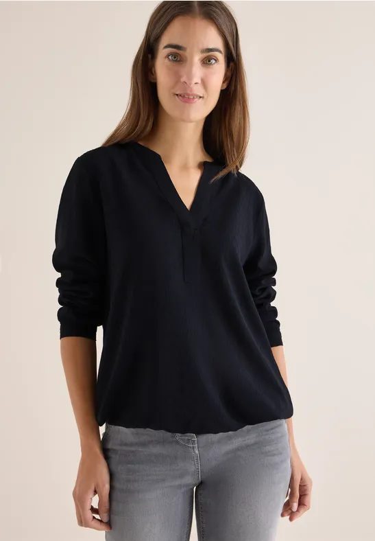 Bluse in Unifarbe
