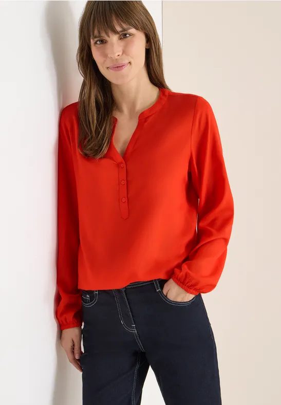 Bluse in Unifarbe