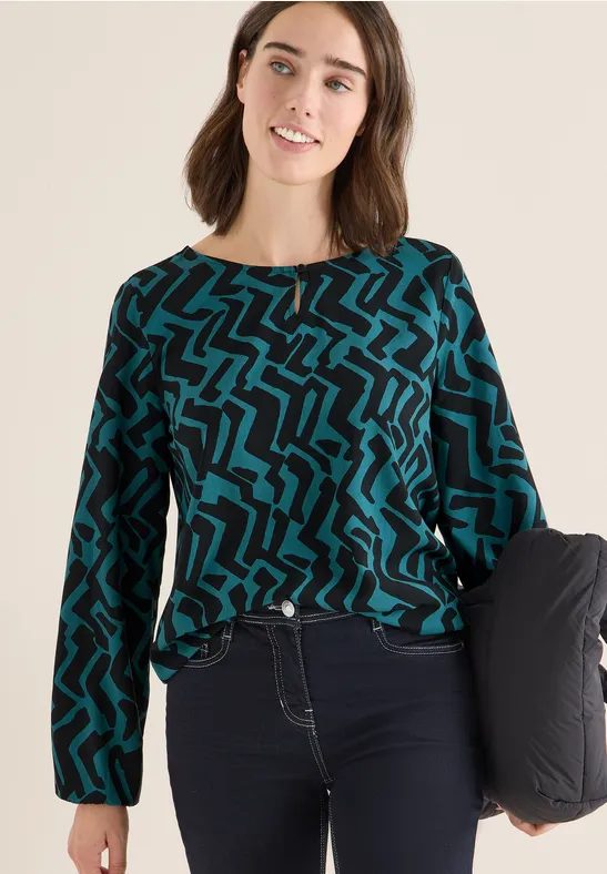 Bluse mit Grafikmuster