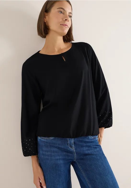 Bluse mit Strasssteinen