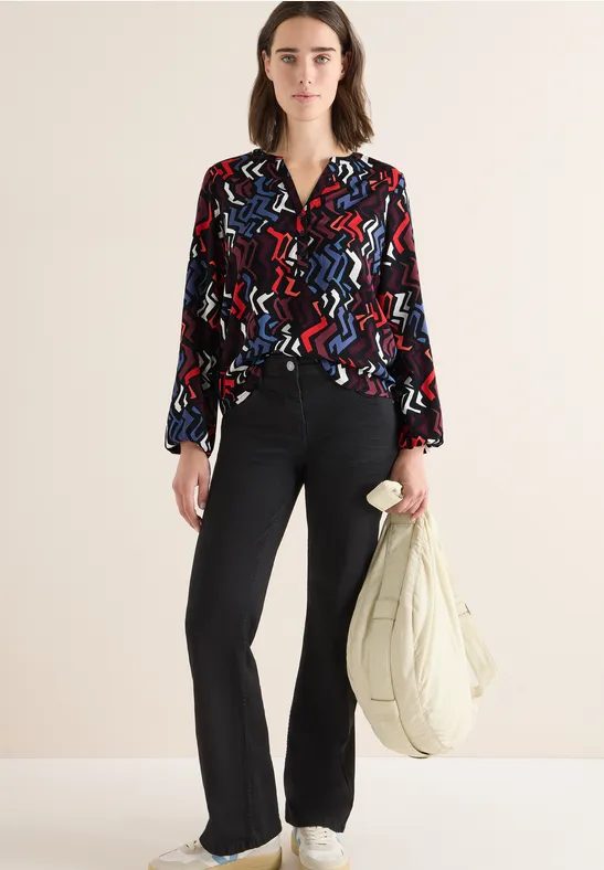 Bluse mit Grafikmuster