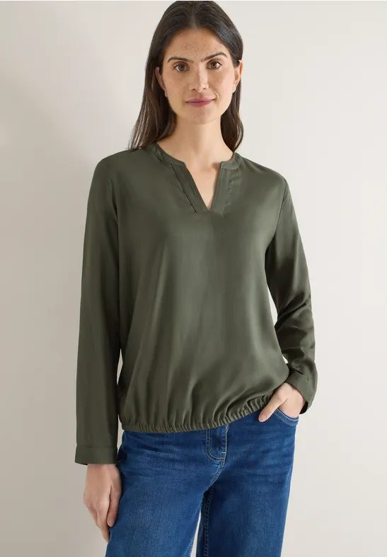 Bluse in Unifarbe