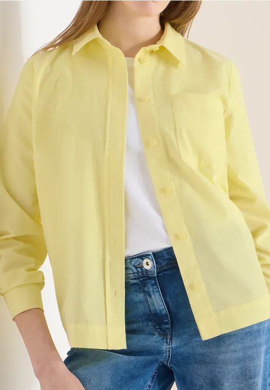 Hemdbluse in Unifarbe