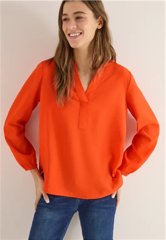 Bluse in Unifarbe
