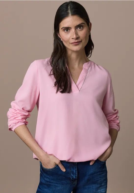 Bluse in Unifarbe