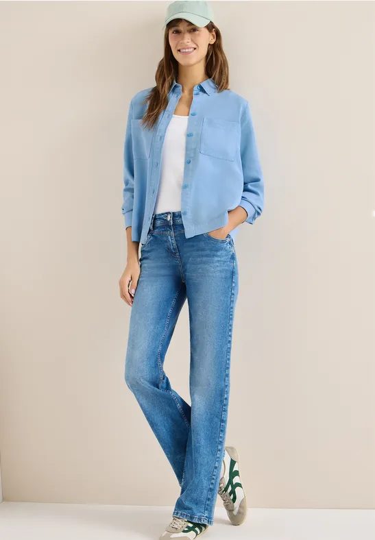 Colored Denim Bluse