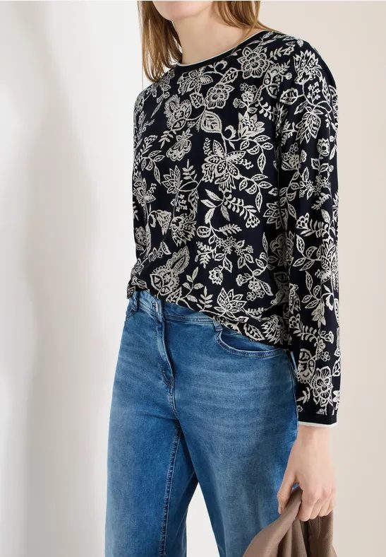 Gemusterte Bluse