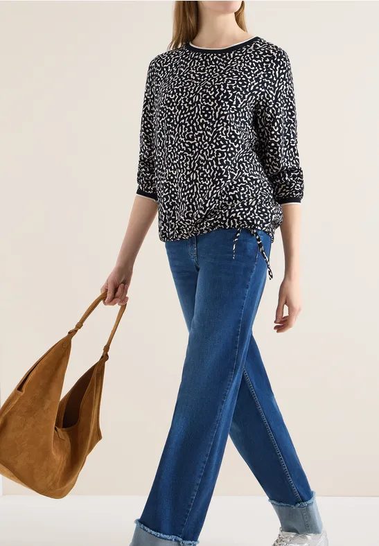 Gemusterte Bluse