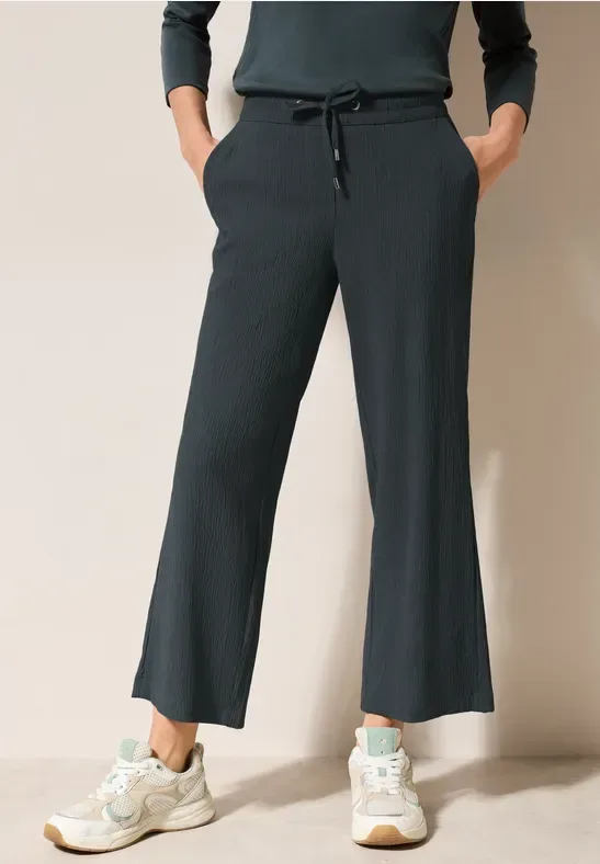 7/8 Wide Leg Strukturhose