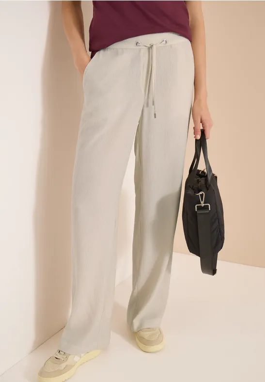 High Waist Straight Leg Hose im Loose Fit