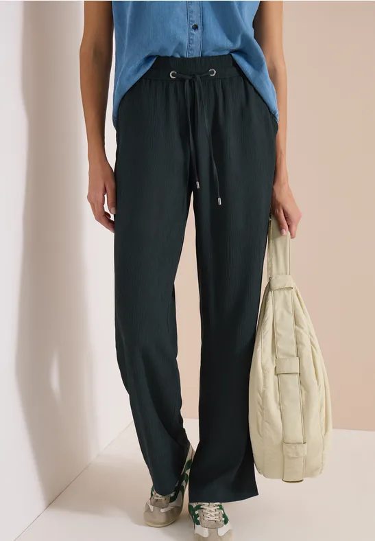 High Waist Straight Leg Hose im Loose Fit
