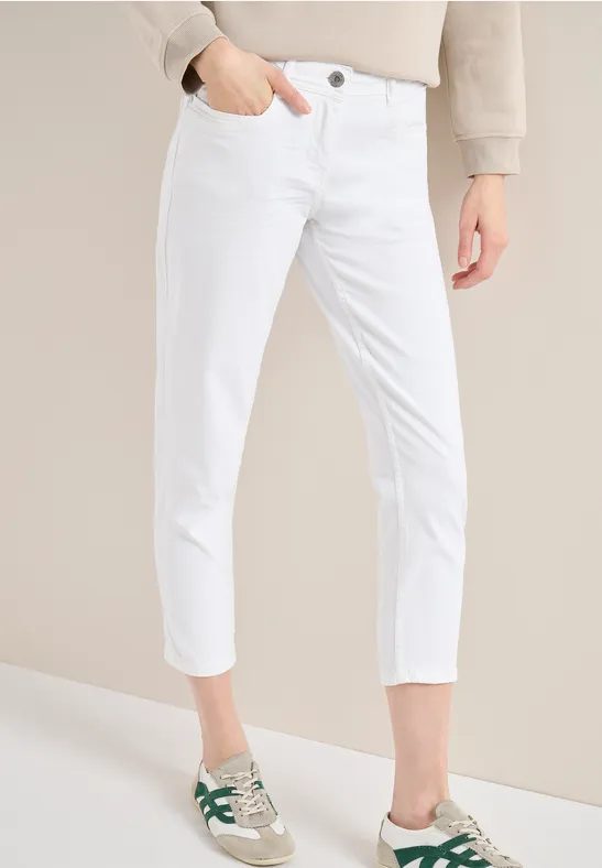7/8 Mid Waist Slim Leg Jeans im Casual Fit