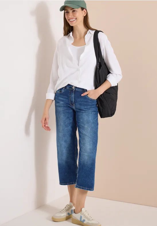 3/4 Wide Leg Jeans im Loose Fit