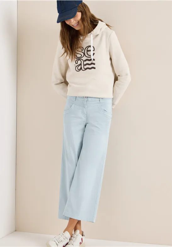 7/8 High Waist Wide Leg Hose im Loose Fit