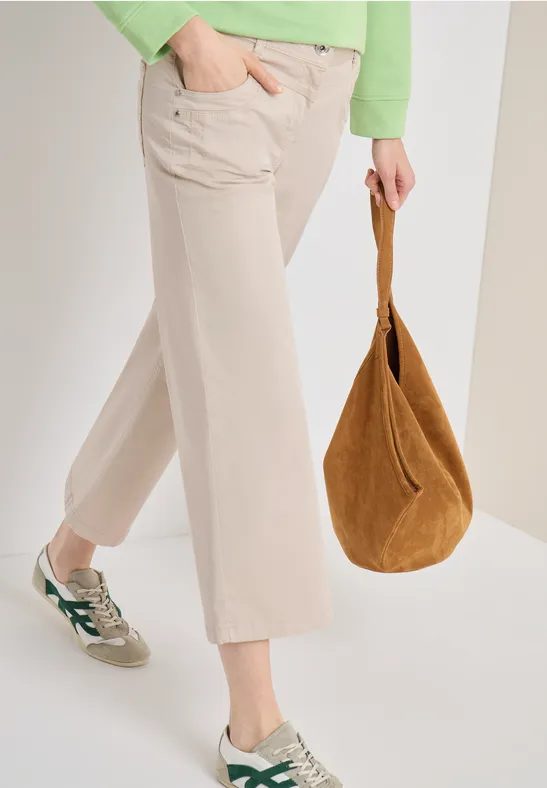 7/8 High Waist Wide Leg Hose im Loose Fit