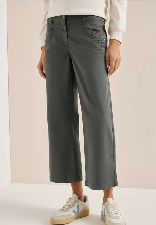 7/8 High Waist Wide Leg Hose im Loose Fit