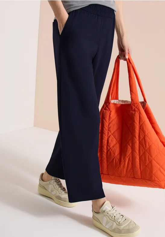 7/8 High Waist Wide Leg Jerseyhose im Loose Fit