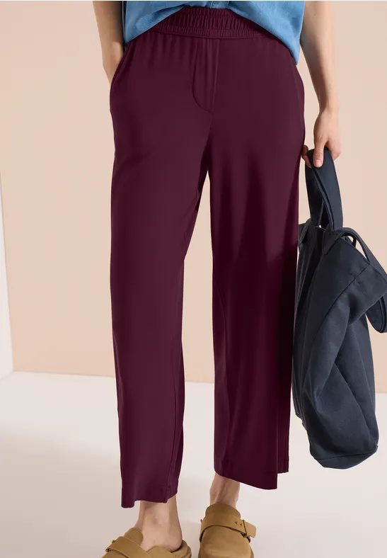 7/8 High Waist Wide Leg Jerseyhose im Loose Fit