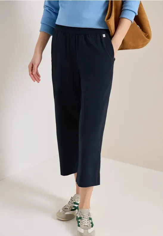 3/4 High Waist Wide Leg Hose im Loose Fit