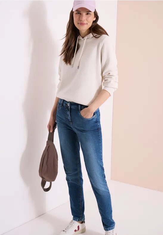 High Waist Slim Leg Jeans im Slim Fit