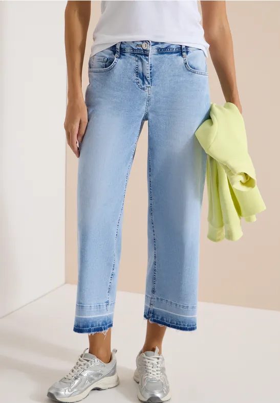 7/8 Wide Leg Jeans im Loose Fit