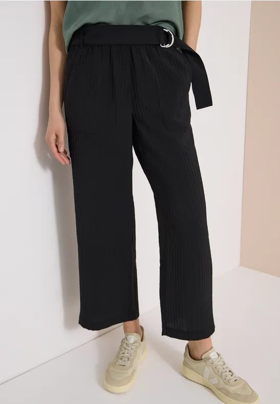 7/8 High Waist Wide Leg Hose im Loose Fit