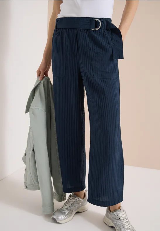 7/8 High Waist Wide Leg Hose im Loose Fit