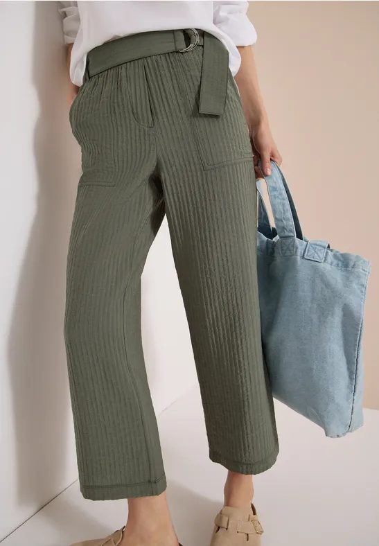 7/8 High Waist Wide Leg Hose im Loose Fit