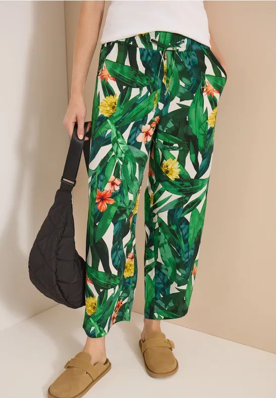 7/8 High Waist Wide Leg Hose im Loose Fit